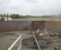 Waste Water Treatment Tank - Scottsburg, Indiana - Sandblasting 500,000 Gallons - Abrasive Blast, Paint Removal, WWPT, Industrial, Stripping