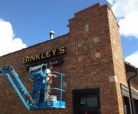 Binkley's Restaurant - Indianapolis, IN - Tuckpointing - masonry repair, mortar color match, brick replacement